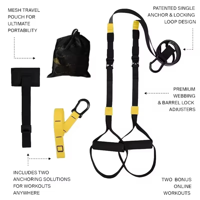 Yoga Fitness Trx - Tali Latihan Suspensi Kebugaran Penguat Kekuatan,