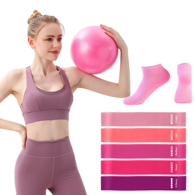 Yoga Fitness At Home - Set Bola Pilates, Resistance Band, Kaus