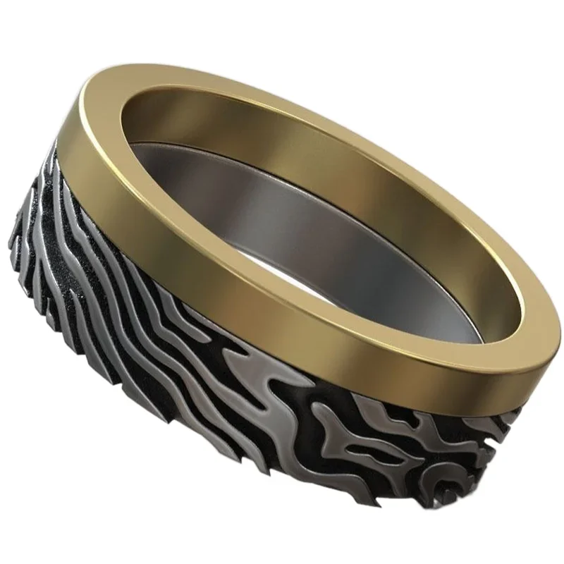 Fitness Tracker Band - Cincin Kawin Motif Damask Mokume Gane