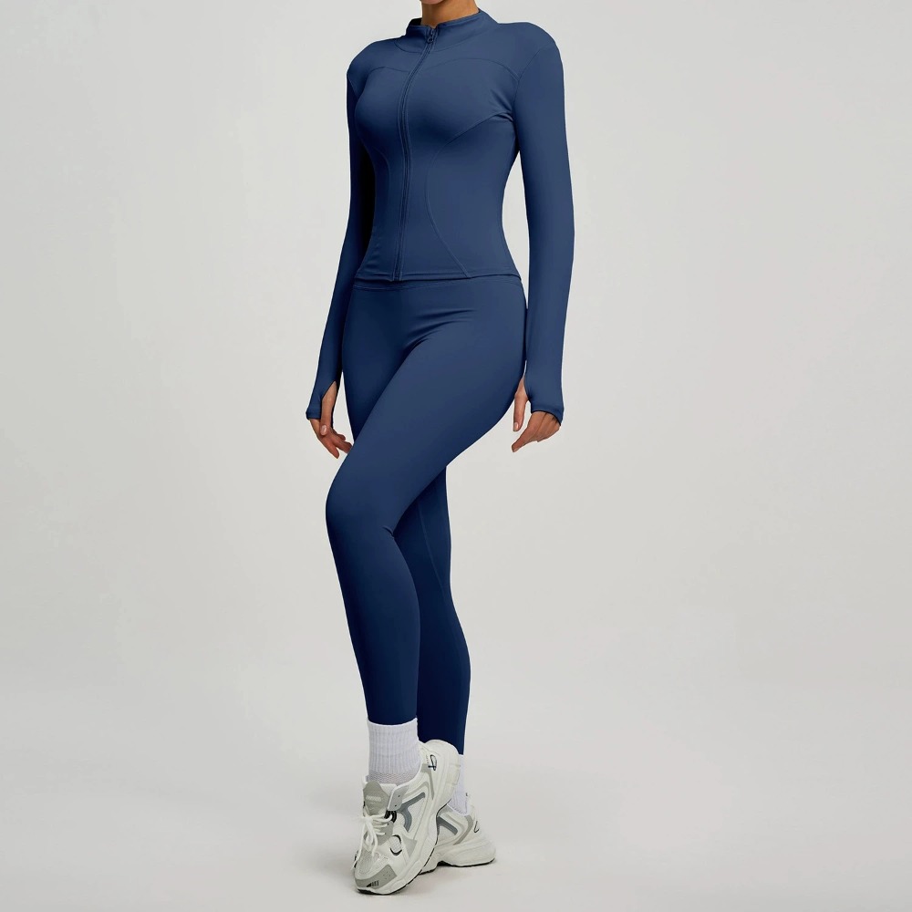 Yoga Và Fitness - 2PCS Setelan Jaket Yoga Wanita Lengan
