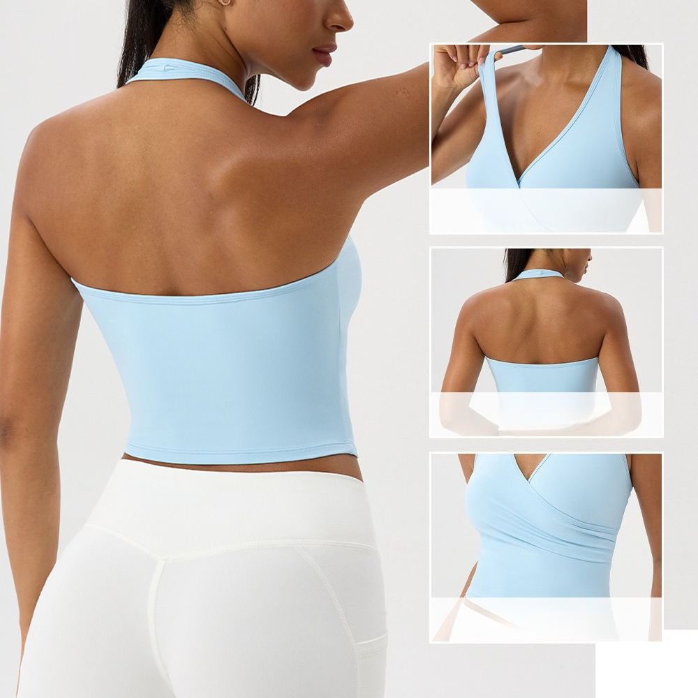 Tank Top Yoga Wanita Halter V- - Yoga Và Fitness ulasan dan harga