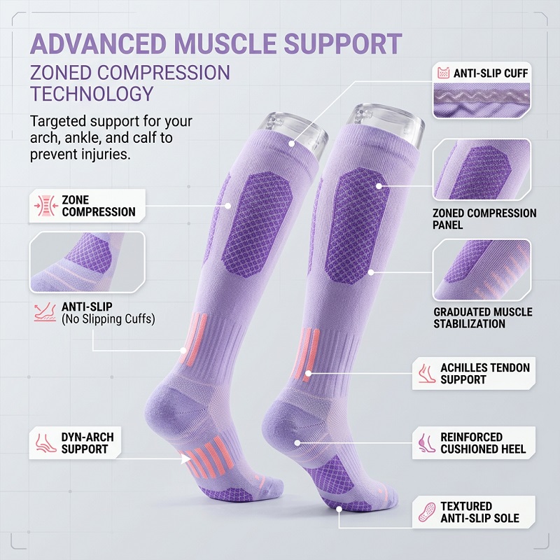 1/6 Pasang Kaus Kaki Panjang W - Yoga For Fitness ulasan dan harga