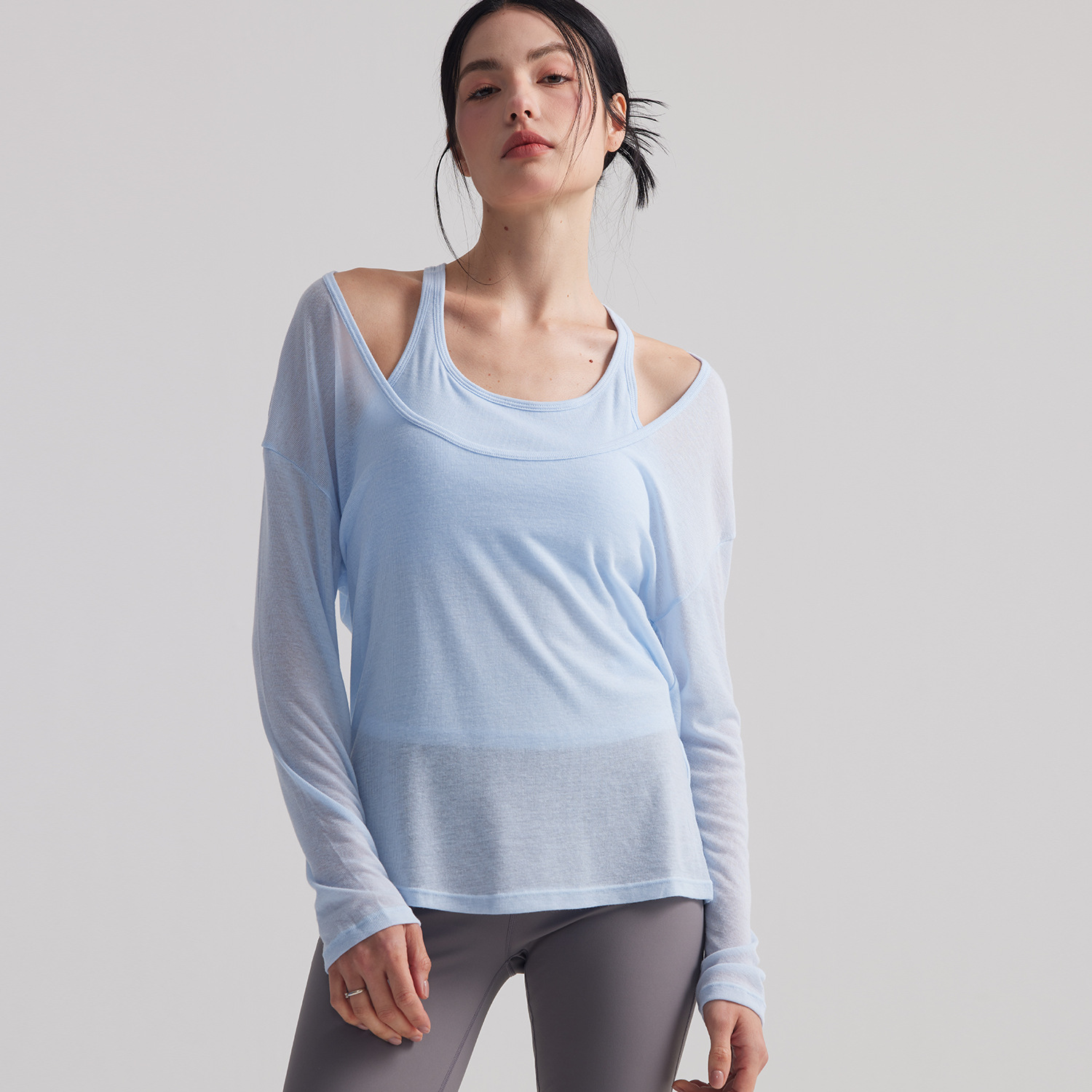 Atasan Tunik Yoga Lengan Panja - Yoga Fitness Up ulasan dan harga