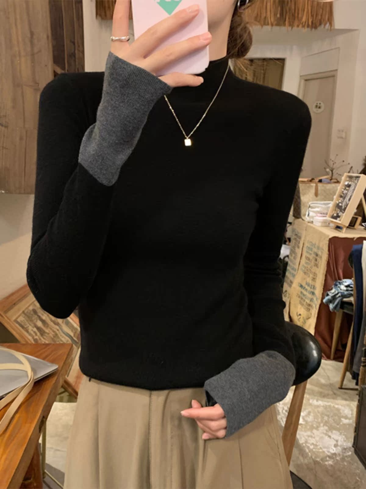 Sweater, jumper, pullover wani - Yoga Fitness Class ulasan dan harga