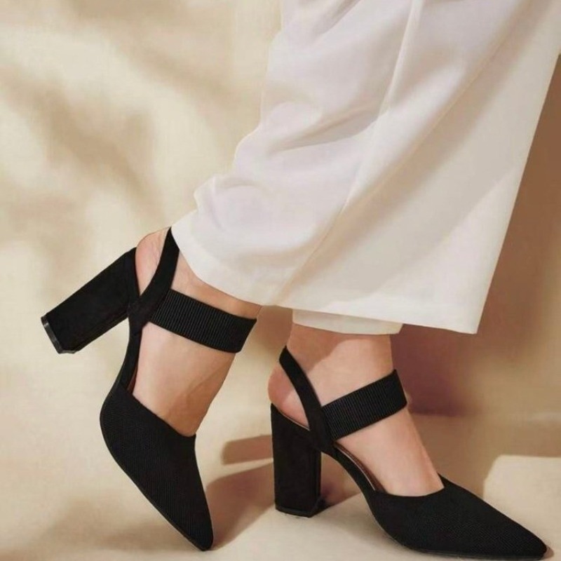Sandal Hak Blok Ujung Runcing  - Resistance Bands ulasan dan harga
